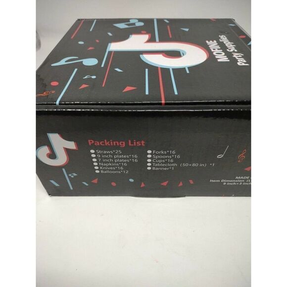 Mofine Party Supply Kit Tiktok themed party supply kit see description for more - Picture 2 of 6